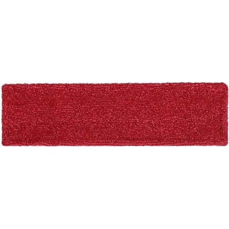 Vortex 18 in. Adaptable Flat Mop Microfiber Pad, Red VO2490407